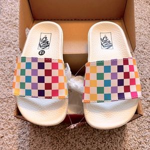 Brand new in the box kids Vans Slides